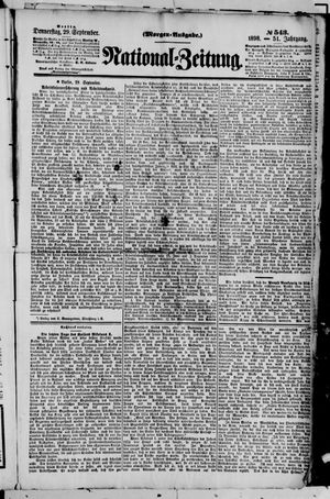 Nationalzeitung vom 29.09.1898