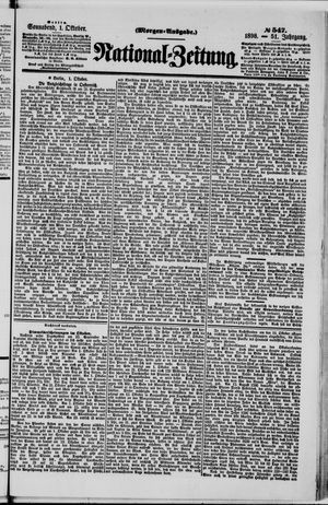 Nationalzeitung vom 01.10.1898