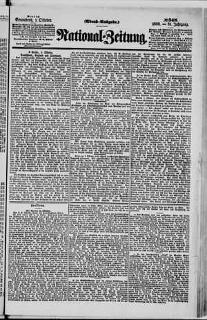 Nationalzeitung vom 01.10.1898