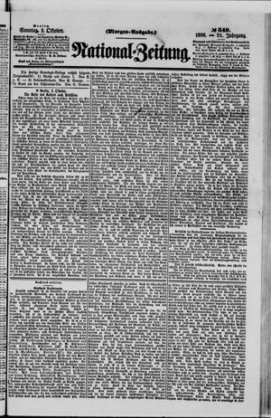 Nationalzeitung vom 02.10.1898