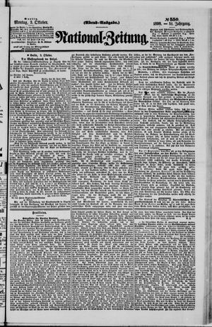 Nationalzeitung vom 03.10.1898