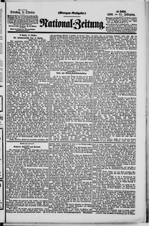 Nationalzeitung vom 11.10.1898