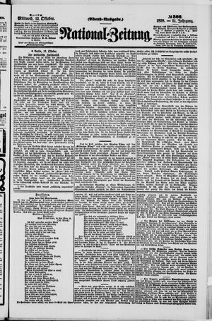 Nationalzeitung vom 12.10.1898