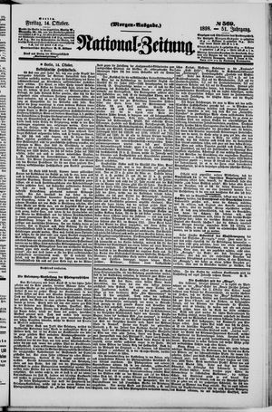 Nationalzeitung vom 14.10.1898
