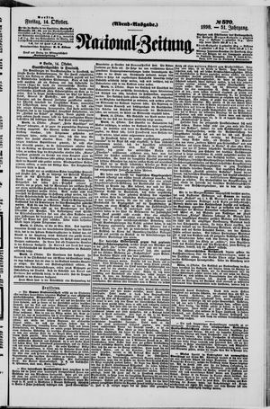 Nationalzeitung vom 14.10.1898