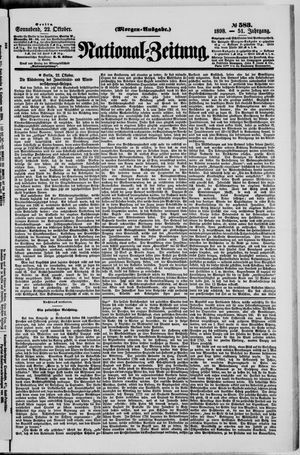 Nationalzeitung vom 22.10.1898