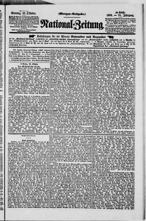 Nationalzeitung vom 23.10.1898