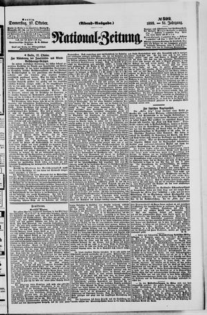 Nationalzeitung vom 27.10.1898