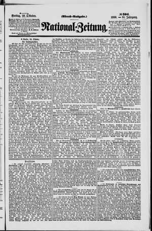 Nationalzeitung vom 28.10.1898