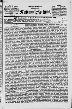 Nationalzeitung vom 29.10.1898