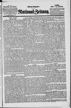 Nationalzeitung vom 29.10.1898