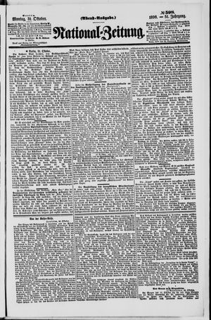 Nationalzeitung vom 31.10.1898