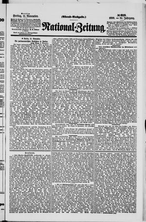 Nationalzeitung vom 11.11.1898