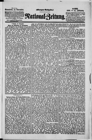 Nationalzeitung vom 12.11.1898