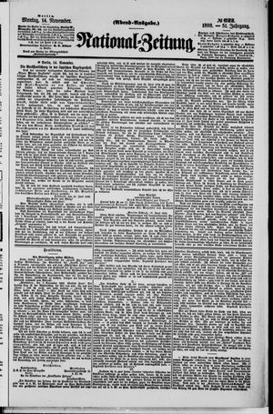 Nationalzeitung vom 14.11.1898