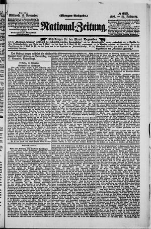 Nationalzeitung vom 16.11.1898