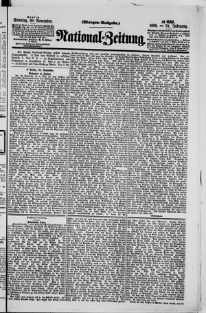 Nationalzeitung vom 20.11.1898