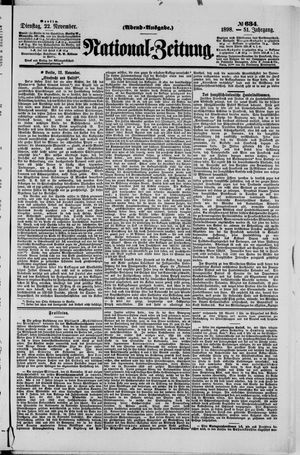 Nationalzeitung vom 22.11.1898