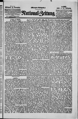 Nationalzeitung vom 23.11.1898