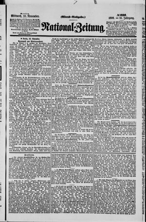 Nationalzeitung vom 23.11.1898