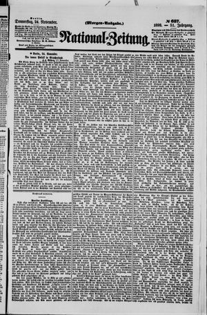 Nationalzeitung vom 24.11.1898