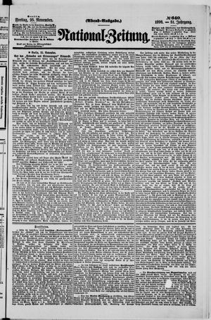 Nationalzeitung on Nov 25, 1898