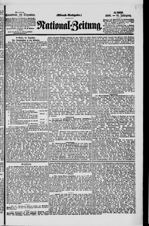 Nationalzeitung vom 10.12.1898