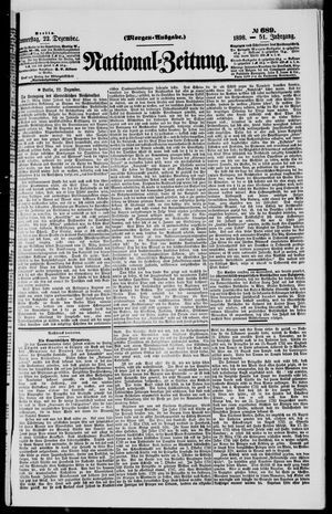 Nationalzeitung vom 22.12.1898