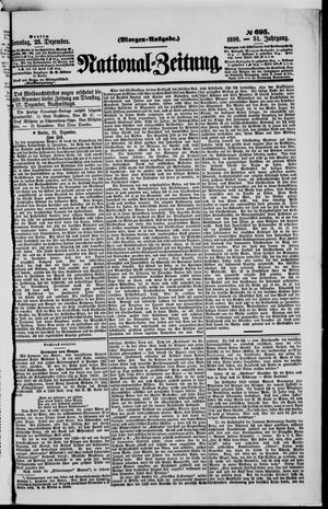 Nationalzeitung vom 25.12.1898