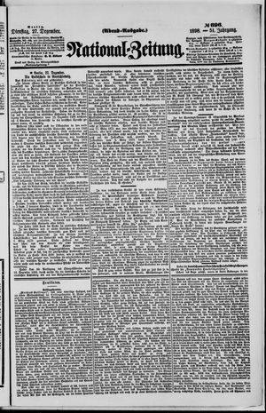 Nationalzeitung on Dec 27, 1898