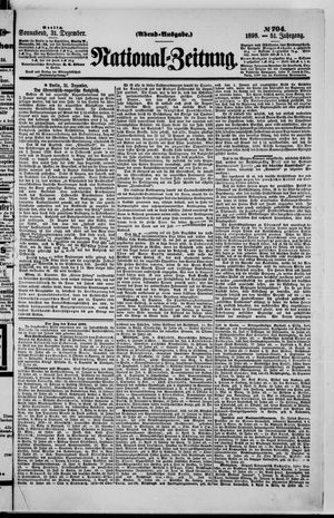 Nationalzeitung vom 31.12.1898