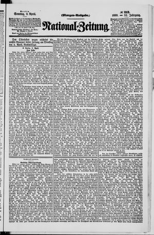 Nationalzeitung vom 02.04.1899