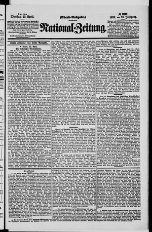 Nationalzeitung vom 25.04.1899