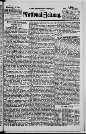 Nationalzeitung vom 10.06.1899