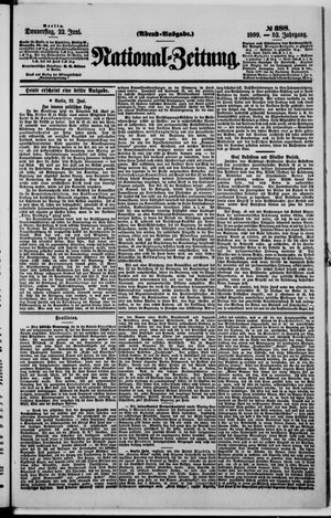 Nationalzeitung vom 22.06.1899