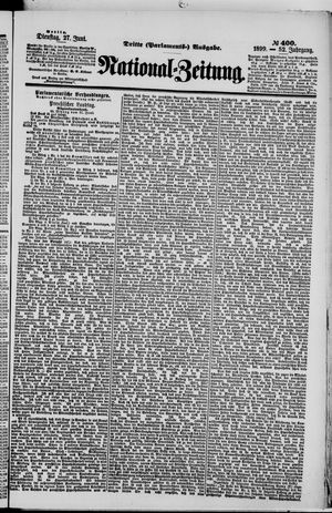Nationalzeitung vom 27.06.1899