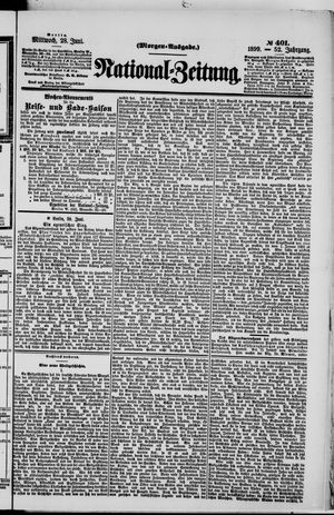 Nationalzeitung vom 28.06.1899