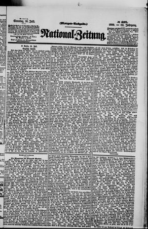 Nationalzeitung vom 16.07.1899