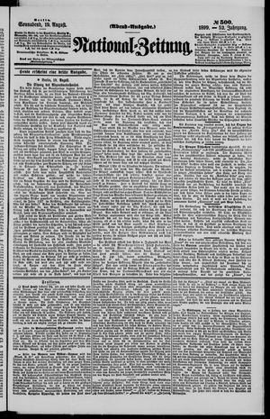 Nationalzeitung vom 19.08.1899