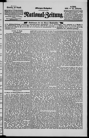 Nationalzeitung vom 20.08.1899