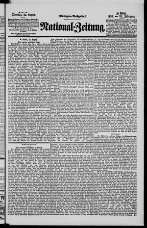 Nationalzeitung vom 22.08.1899