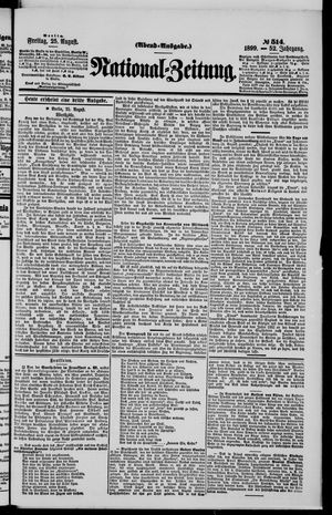 Nationalzeitung vom 25.08.1899
