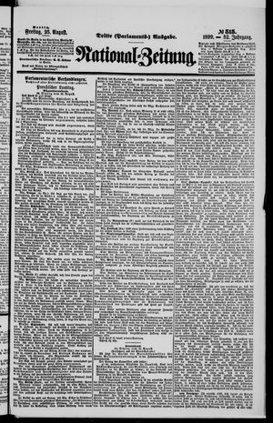 Nationalzeitung vom 25.08.1899