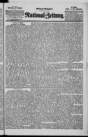 Nationalzeitung vom 27.08.1899