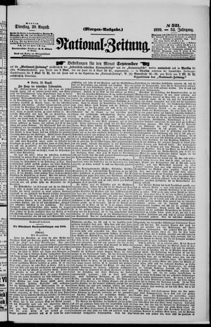Nationalzeitung vom 29.08.1899