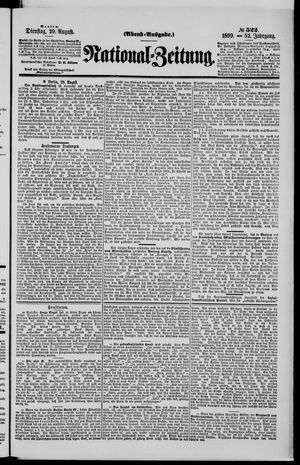 Nationalzeitung vom 29.08.1899
