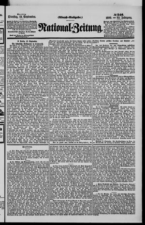 Nationalzeitung vom 12.09.1899