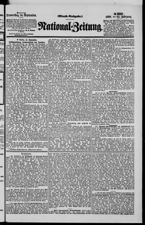 Nationalzeitung vom 14.09.1899