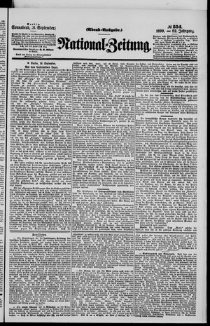 Nationalzeitung vom 16.09.1899