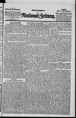 Nationalzeitung vom 20.09.1899